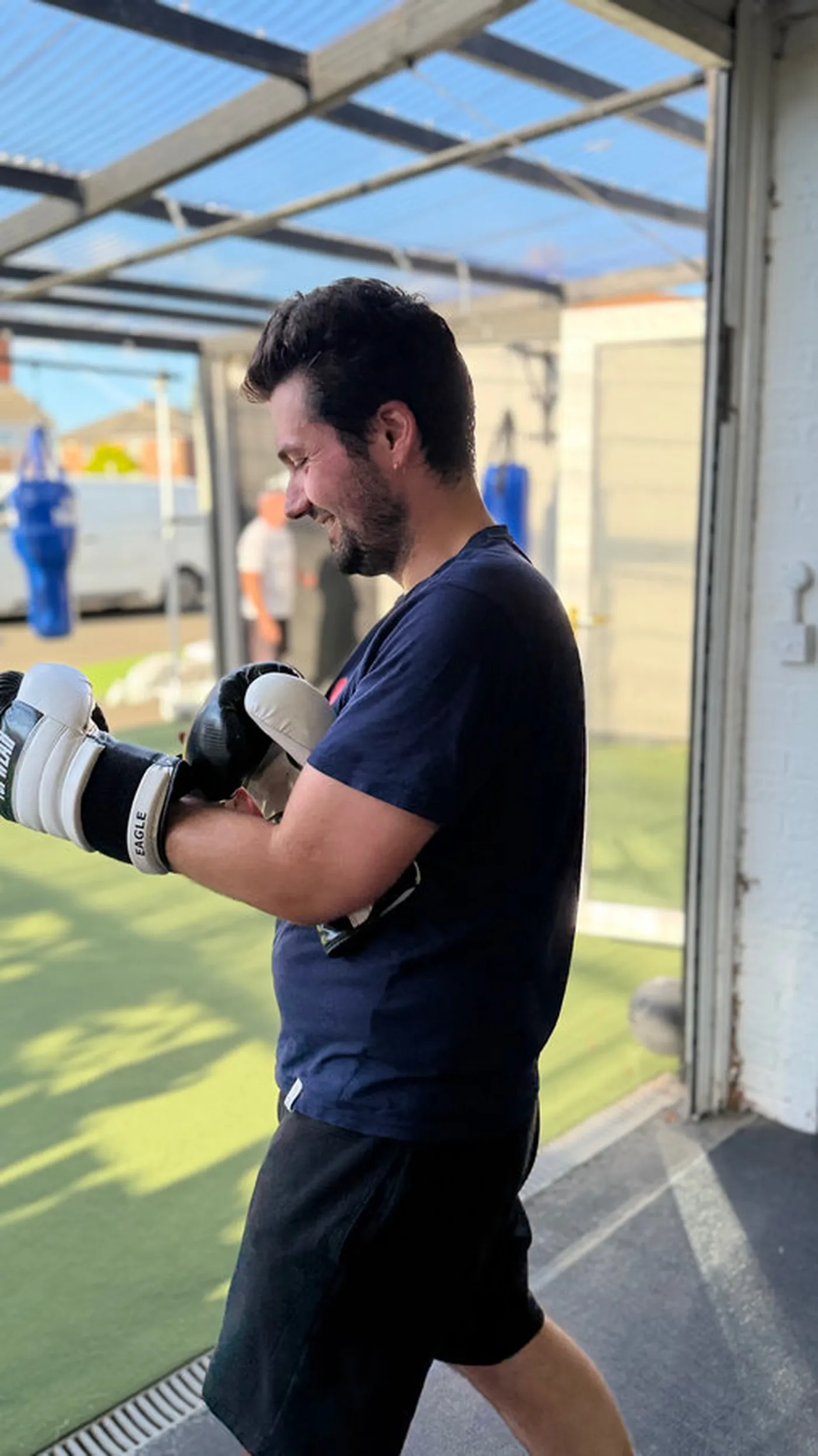 A coached boxing fitness class at Krank