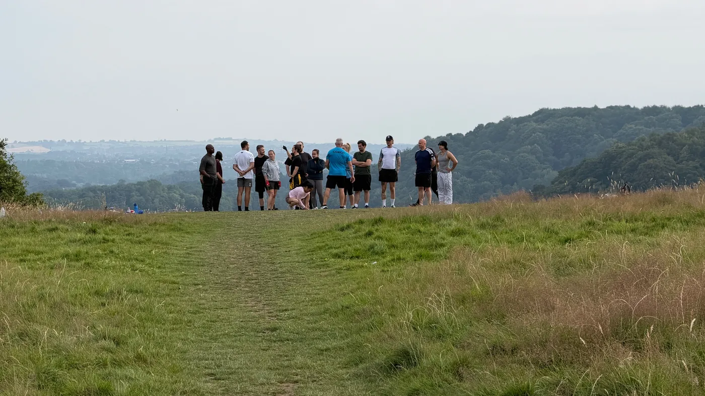 Woodland boxing and conditioning session