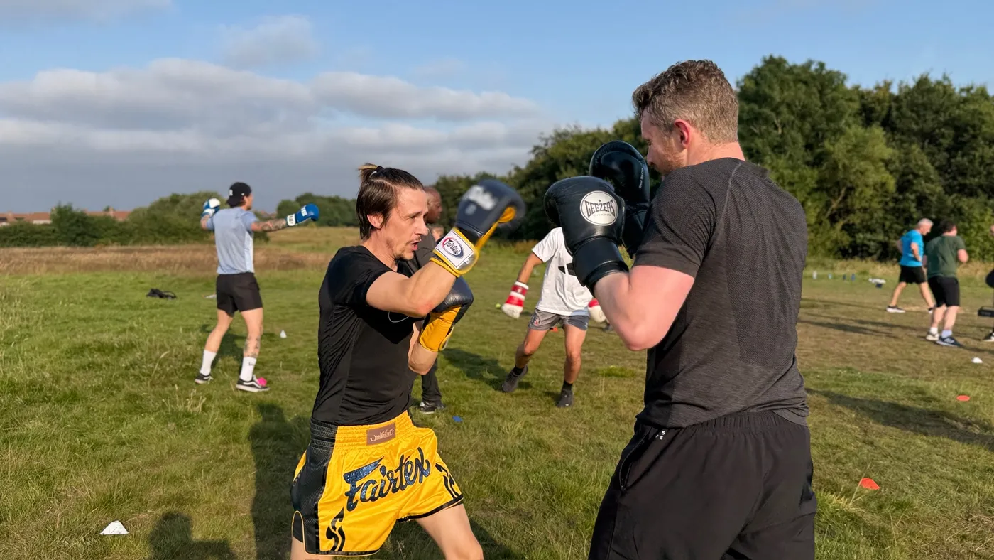 Krank members taking part in an outdoor challenge