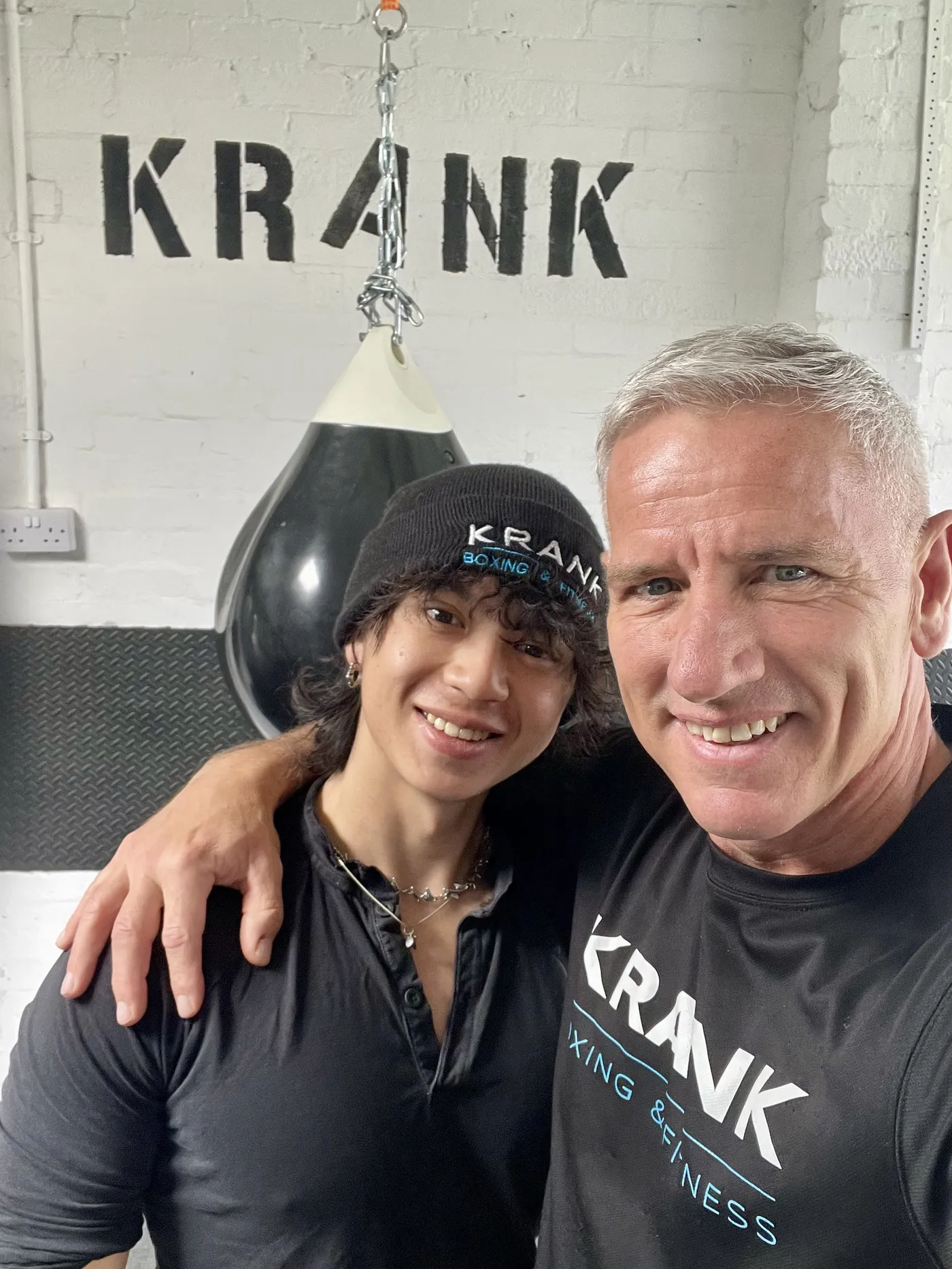 Jamie with personal training client Kristian at Krank Boxing and Fitness Durham