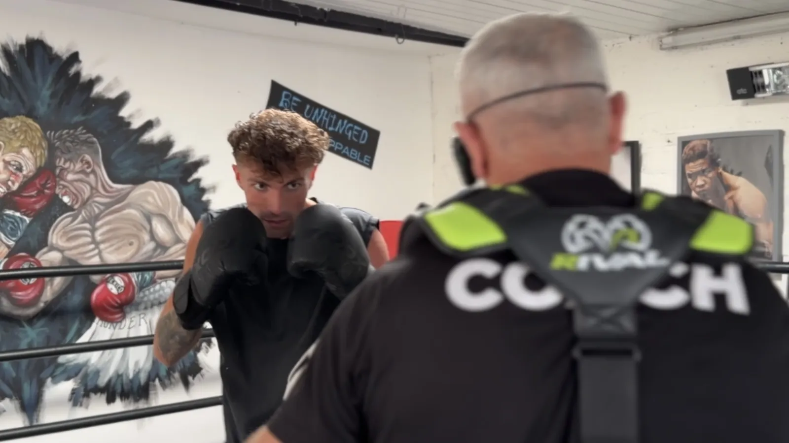 Boxing coaching and pad work at Krank Boxing and Fitness Durham