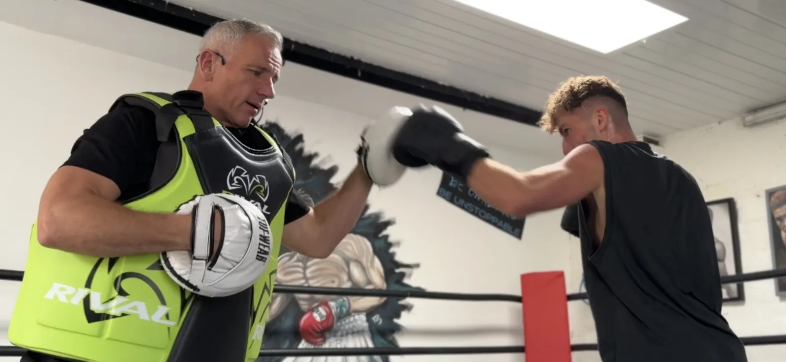 One to one boxing pad coaching in Durham